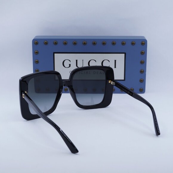 Gucci GG1314S 001 Square Sunglasses – Black/Grey main image 2